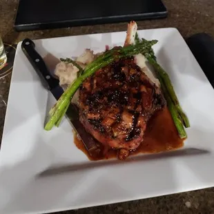 Pork chop, it is GINORMOUS