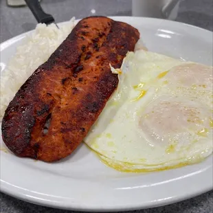 Hawaiian Style Linguica and Eggs!!