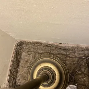 Spiderweb castle in our 'clean' room that we paid to get 'upgraded'. This is our second room with spiderwebs everywhere.