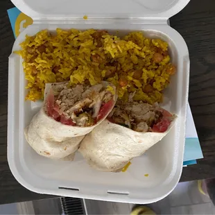 Chicken Shawarma with a Side of Rice