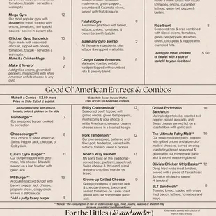 the menu