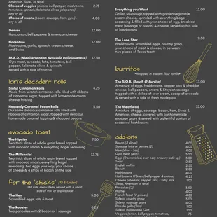 the menu