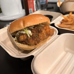 Jamaican Jerk Fried Chicken Sandwich