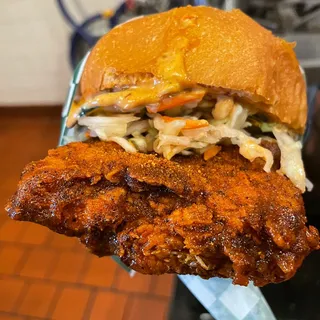 Jamaican Jerk Fried Chicken Sandwich
