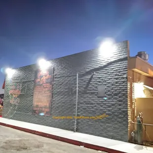 a car parked in front of a building