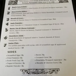 Brunch Menu
