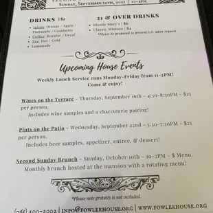 Brunch Menu