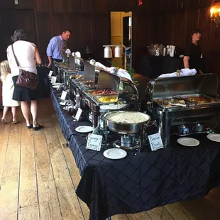 Hot breakfast selection at the Father's Day brunch.