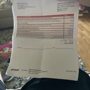 Here is the list Fowler gave me