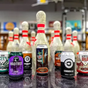a variety of beers