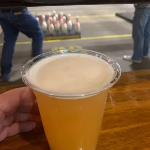 Bowling with footballs,,,,think Cornhole with more movement and a sore arm after