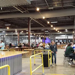 Back bar and tables outside cages