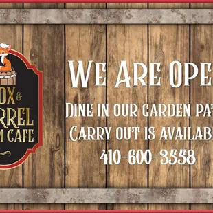 a sign for fox and barrel