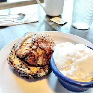 House-Made Scone Cream Cheese + Devonshire Cream