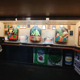 the bar area