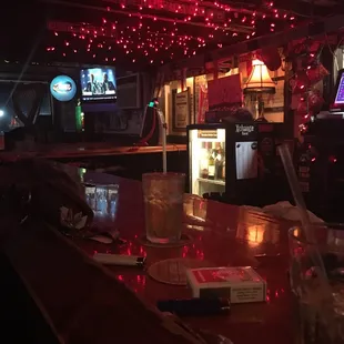 Indoors, great little place to hang