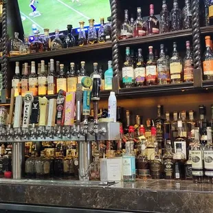 Bar seating staring at the selection.