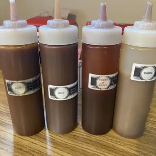 Selection of sauce