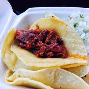 Trompo tacos-greasy, but tasty!