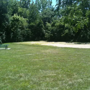 The Sand Volleyball court has seen better days.