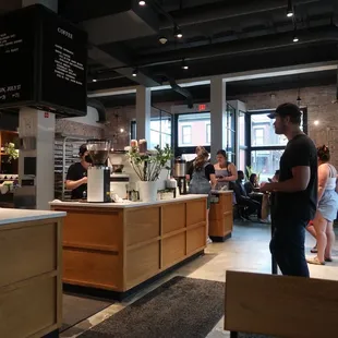 a man standing at the counter