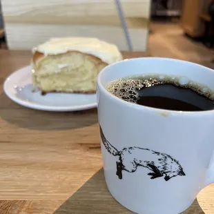 Coffee and cinnamon rolls