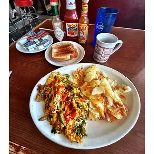 The Explosion &amp; Coffee 15.50$ @ FoxLake FamilyRestaurant. FoxLake, IL. American/Mexican Breakfast Lunch.Nice Service.Good Food! Cool!