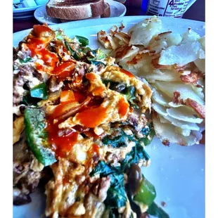 The Explosion &amp; Coffee 15.50$ @ FoxLake FamilyRestaurant. FoxLake, IL. American/Mexican Breakfast Lunch.Nice Service.Good Food! Cool!