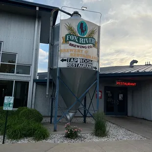 the front of the brewery