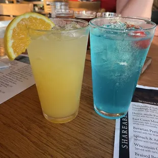 Bahama Mama (left), Blue Mermaid (right)