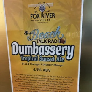 One of their own brews!