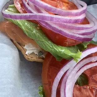 Fox&apos;s Lox, on sundried tomato bagel