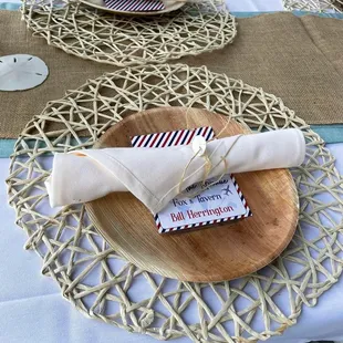 a place setting for a patriotic party