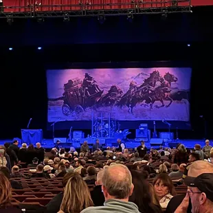 the stage and audience