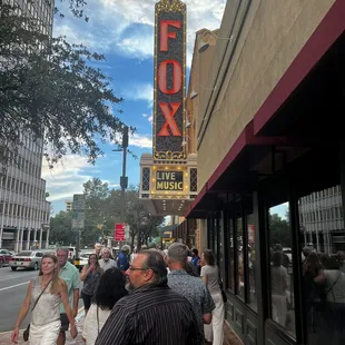 Fox theatre, waiting in line to see the cowboy junkies!