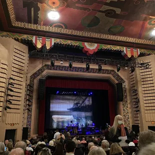 the stage and audience