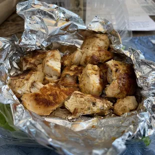 chicken wrapped in foil