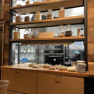 the kitchen