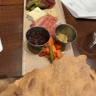 Charcuterie board- small. Two meats and two cheeses