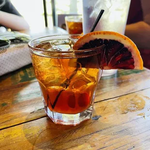 Old fashioned cocktail