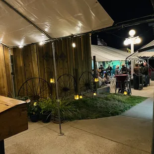 Front area with band in the back.