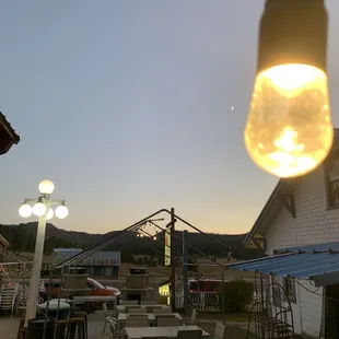 Outside seating area.