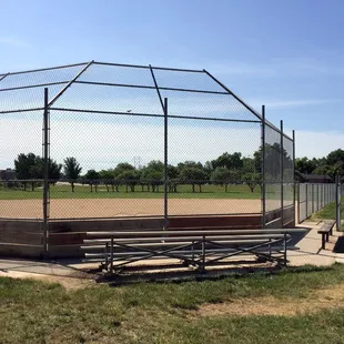 One of Two Baseball Fields with Bleachers