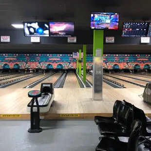 Bowling alley with 16 lanes