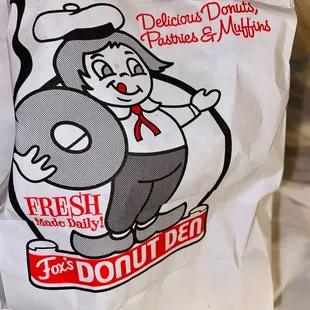 a bag of doughnuts