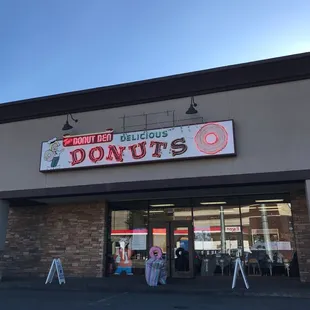 Donuts and coffee in the morning before work! The iconic front entrance.