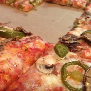 Already disappearing before I could take pictures. 1/2 jalapeño &amp; mushroom