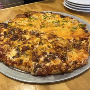 Half bbq and half cheese burger