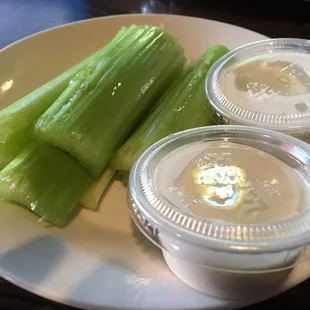 Celery loaded up with &quot;Blue Cheese Dressing&quot;