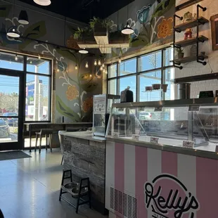 the interior of the cafe